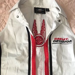 HD Awesome size S cotton zip embroidered deco sport shirt.Stretch side inserts